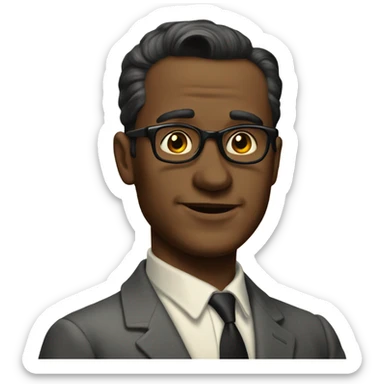 man in 1950s sticker