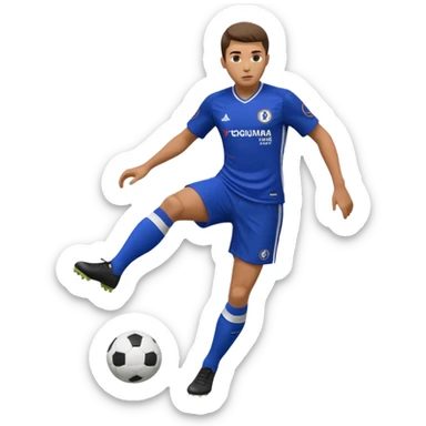 Chelsea FC Soccer player kicking a ball  sticker