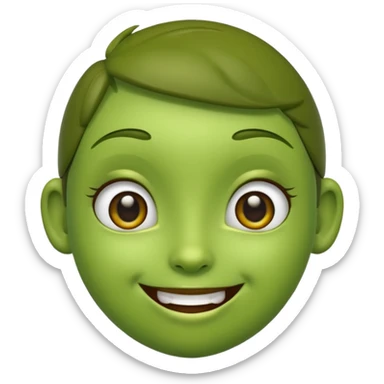 cute olive, smiling sticker