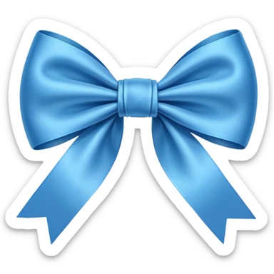 Blue bow same shape as 🎀 sticker
