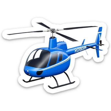 Robinson R44 - Robinson Helicopter Company (Model Year: 2021) (Iconic colour: Blue) sticker