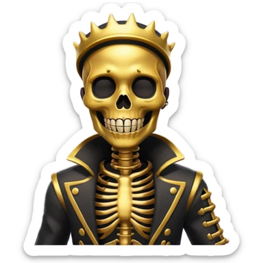 creame un emote de la skin Inferno Skeleton Balvin de fortnite sticker