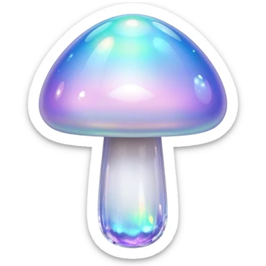 Opal crystal mushroom  sticker
