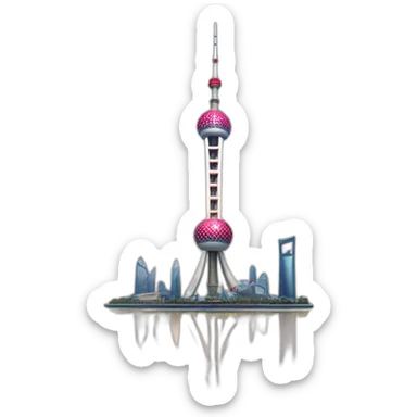 Shanghai-oriental pearl tower sticker