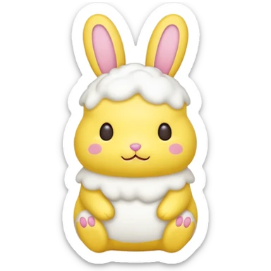 peeps bunny sticker