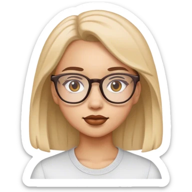 Chica con gafas sticker