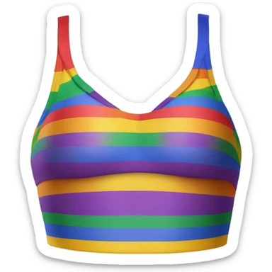 Pride flag wearing a bra sticker