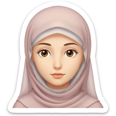 veiled woman, soft colors sticker
