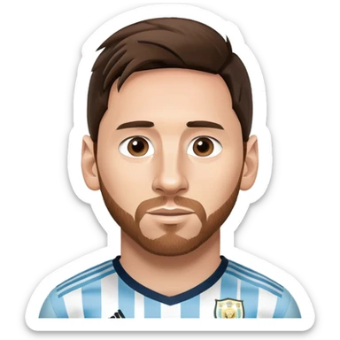Lionel Messi soccer player with Argentina jersey sticker