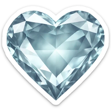 Heart shaped diamond shining sticker