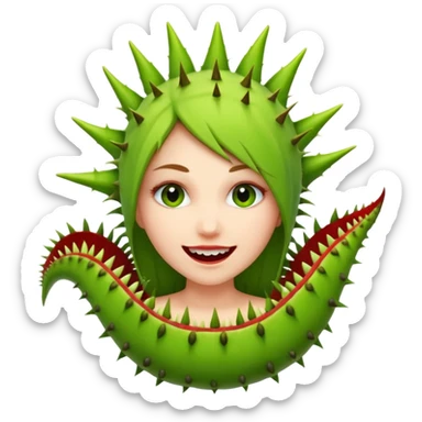 Mujer planta carnivora sticker