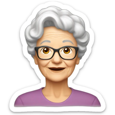 Une grand mère sur un tmax sticker