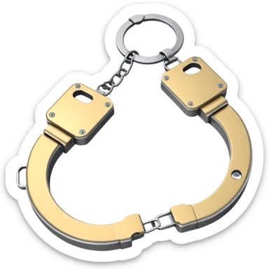 cracking handcuffs with little effects of cracks with 4k  sticker