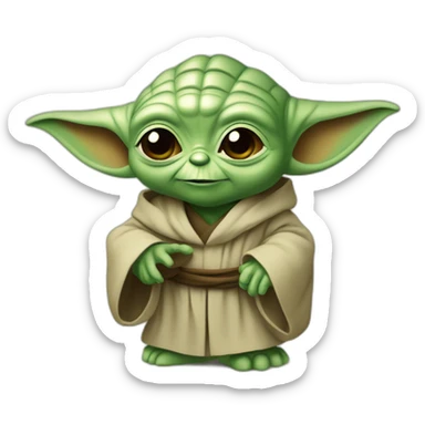 Yoda qui boit à une fête sticker