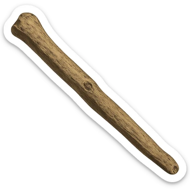 ghibli style realistic wooden stick sticker