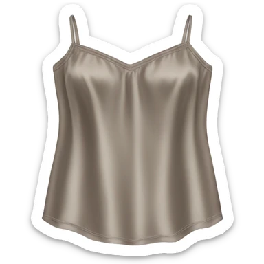 Realistic Isolated taupe silk camisole.  sticker