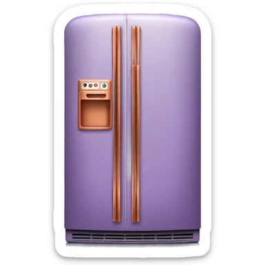 Realistic lavender and copper fridge. sticker