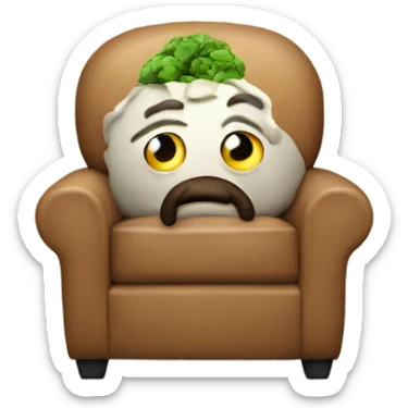 Stoned couch potato sticker