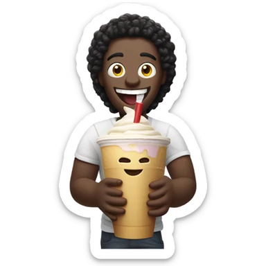 grimace from mcdonald’s holding a shake sticker