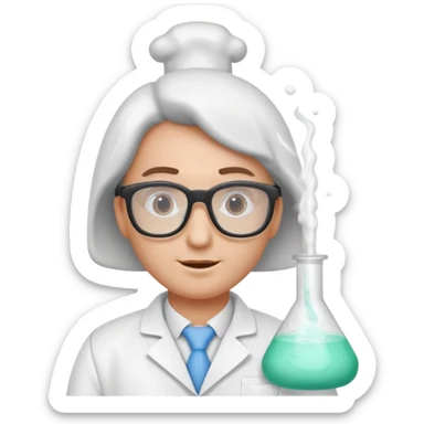 A chemist creating elephant toothpaste sticker