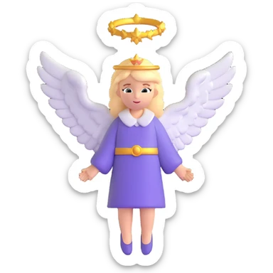 guardian angel with wings and halo from bible sticker