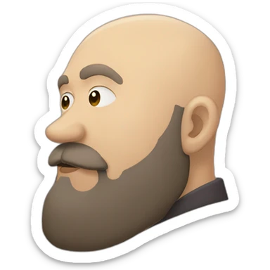 older bald brown European bearded detective  kissing bald older African bearded detective  sticker