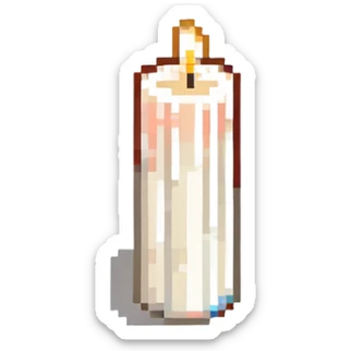 white candle sticker