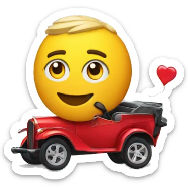 Rayo y carro sticker