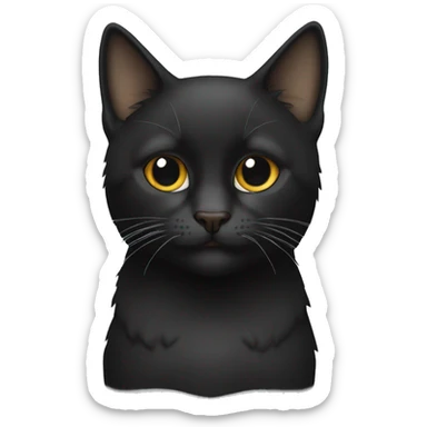 Faz uma emoji de um gato preto sticker