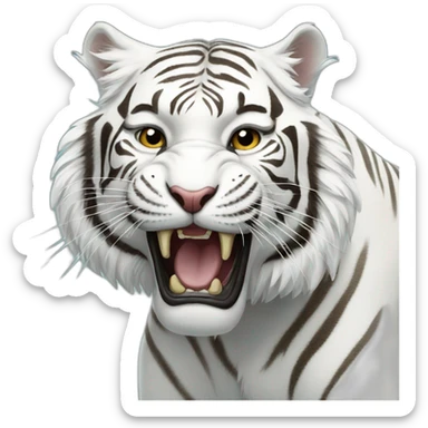 white tiger sticker