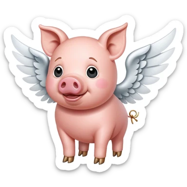Pig with wings sticker