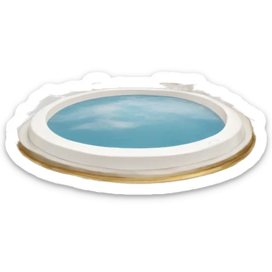 Jacuzzi inside a white and gold mansion sticker