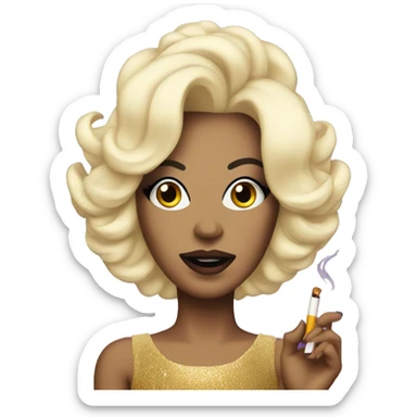 Drag queen with a cigarette  sticker