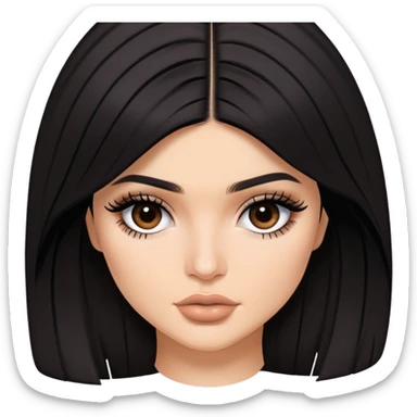 Kylie jenner, dark hair sticker
