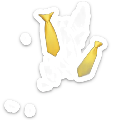 1 yellow tie, 1 green tie, 1 gray tie, 1 blue tie, 1 red tie sticker