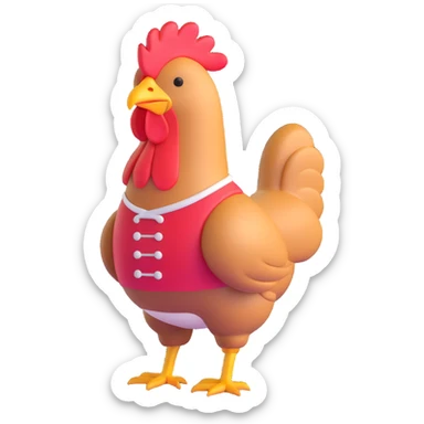 chicken jockey sticker