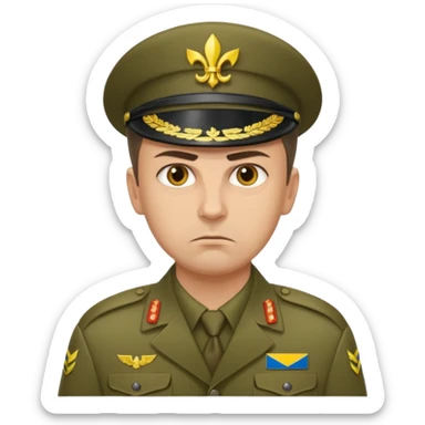 generate realistic military logistics department manager from ukraine sticker