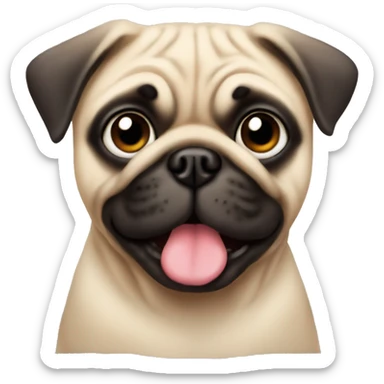 Pug cute sticker