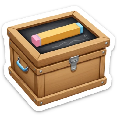 school chalk box sticker