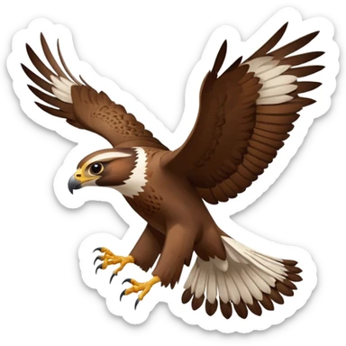 falcon soaring with wings spread symbolizing Puy du Fou bird show sticker