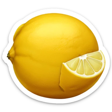 The leftovers of a lemon after squeezing it sticker