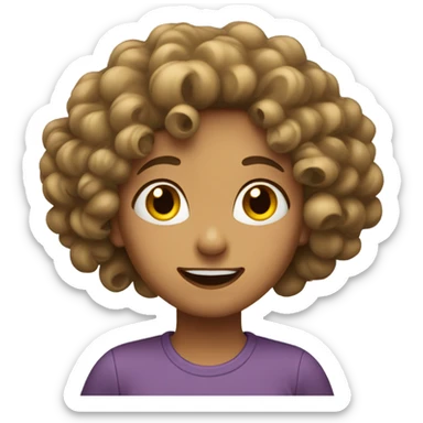Girl with curls yapping sticker