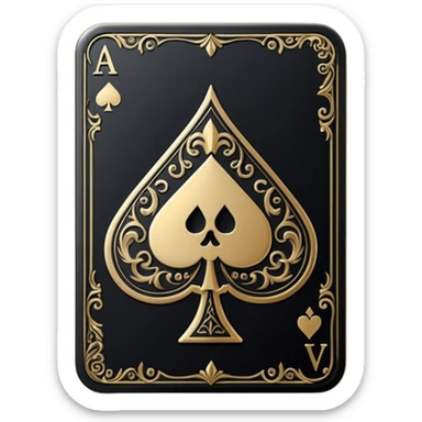 Ace of spades black sticker