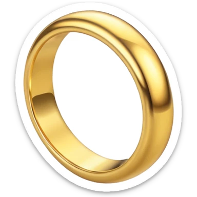 Anneau doré simple sticker