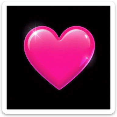 goth heart emoji, cute and shiny, with a gradient effect, no background sticker