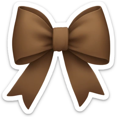 Brown bow sticker
