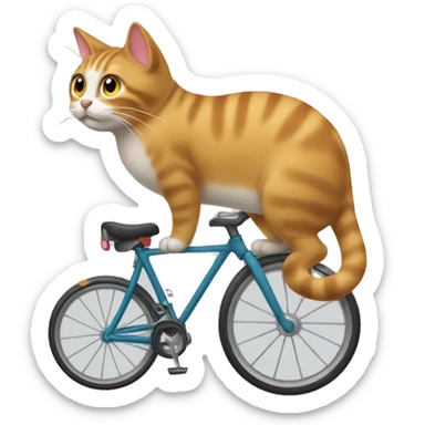 gato andando de bicicleta sticker