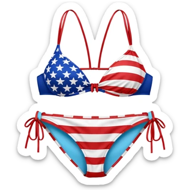 American flag bikini sticker
