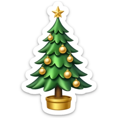 Christmas tree with Gold decorations sticker