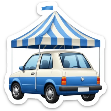 Tent on car sticker